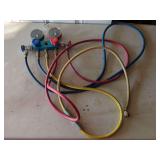 HVAC Manifold Gauge Set with Charging Hoses