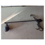 Cast Iron Steelyard Scale with Hanging Hooks