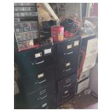 HON File Cabinets, Small Parts Organizer, and Contents