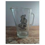 Tenth Pan American Games Indianapolis 1987 Glass Pitcher with Amigo Mascot