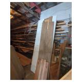 Wood Lumber and Molding Stock on Storage Racks