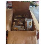 Frosted Glass Tumbler Set with Metallic Gold Leaf Motif