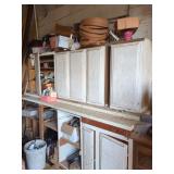 Shop Workstation Assembly with Upper and Lower Cabinets