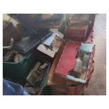 Assorted Mixed Storage Lot with Hardware, Calculator, and Mason Jars