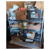 Shelving Unit and Contents including Hardware, Fasteners, and Tools