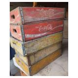 Group of Four Wooden Coca-Cola Beverage Crates