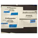 Tire Discounters Service Certificates - Free 4-Wheel Alignment and 5 Quart Full Synthetic Oil Change