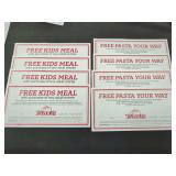 Fazolis Restaurant Promotional Coupons Free Kids Meal and Free Pasta