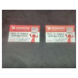 Donatos gift certificate.