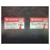 Donatos gift certificate.$26 value.