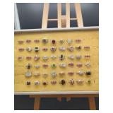 Assorted Fashion Rings Tray Featuring Various Gemstone Accents