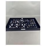 Assorted Ring Tray with Various Gemstones and Metal Finishes