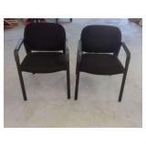 Set of Two Black Office Chairs