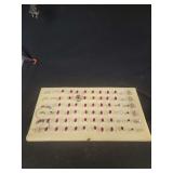Assorted Ring Tray Display Featuring Marquise Cut Red Stones and Various Metal Settings