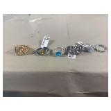 Assorted Size 8 Rings with Gemstones