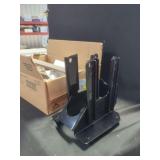 Black Metal Mounting Stand and Tan Interior Trim Components