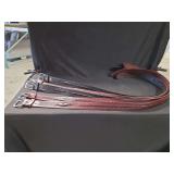 Set of Five Size 46 Genuine Leather Tooled Belts