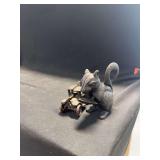 Cast Iron Squirrel Figurine and Toy Tow Truck