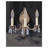 Vintage Brass Wall Light Fixture