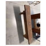 Handcrafted Solid Wood Bench with Stretcher Base