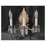 Vintage Brass Wall Light Fixture