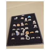 Assorted Ring Display Tray with Various Styles and Materials