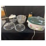 Kitchenware Assortment Including Rival Crock-Pot, Thermal Carafe, and Cookware