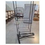 Metal Rolling Garment Rack with Shelves and Extra Parts