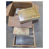 International Silver Co. Silverware Chest, Wooden Weaving Loom, and Wooden Calendar Box