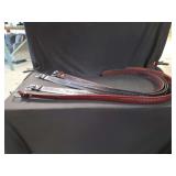 Set of Four Genuine Leather Tooled Belts Size 44
