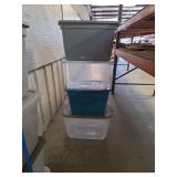 Stackable Plastic Storage Bins with Lids