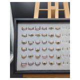 Assorted Multi-Color Gemstone and Mixed Metal Rings Display