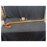 Two Wooden Walking Canes with Dunlop Vacuum Tips