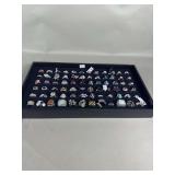 Jewelry Tray Display Containing Assorted Fashion Rings