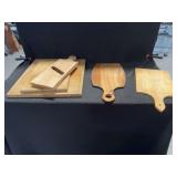 Wooden Cutting Board and Food Slicer Assortment