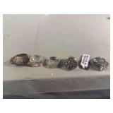 Size 8 Mixed Fashion Rings