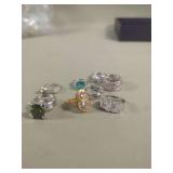 Assorted Size 7 Fashion Rings Set with Gemstones