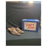 Tony Lama Tan Leather Western Mules Style FM3005 Size 10 B with Original Box