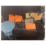 Multipurpose Handbag and Carry Case Grouping with Assorted Personal Accessories