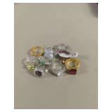 Size 7 Assorted Colored Stone Rings