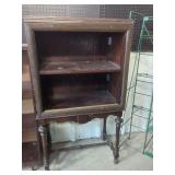 Wooden Display Cabinet with Turnings and Interior Shelves