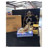 Home Decor Assortment Including Figurine, Wall Wreath, and Medical Safety Frame
