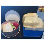 Textile Crafts and Notions Assortment with Storage Box