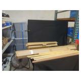 Automotive Center Brake Light and Assorted Wooden Dowels