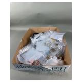 Assorted Box of Fashion Jewelry and Belt Buckles in Individual Bags