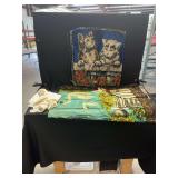 Textile Group Featuring Woven Wall Hangings and Embroidered Trim