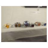 Size 9 Rings With Various Colored Stones