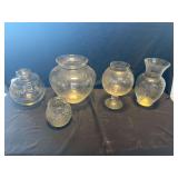 Clear Glass Vessels and Jars Assortment