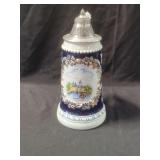 King Original Handarbeit Ceramic Beer Stein Amsterdam Voorburgwal