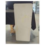 Folding Table with Tan Metal Frame and Composite Top